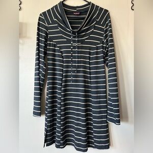 Salaam Striped Cowl Neck Long Sleeve Dress Size XS